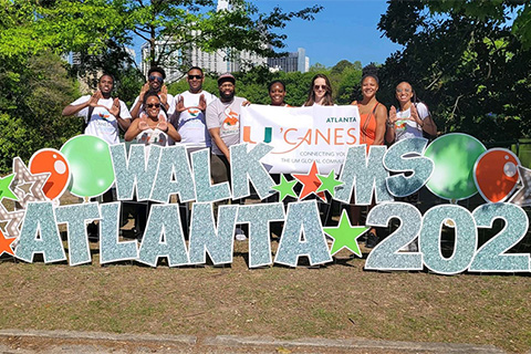  Atlanta ’Canes walk for MS research on ’Canes Day of Service. 