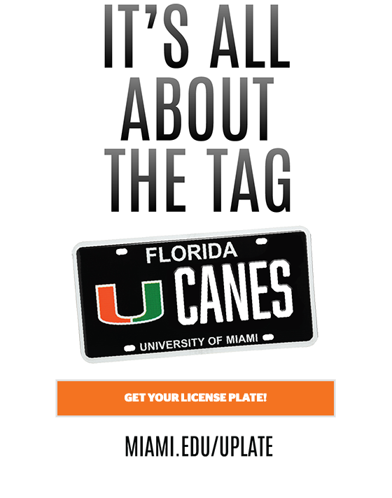 Get the official University of Miami license plate