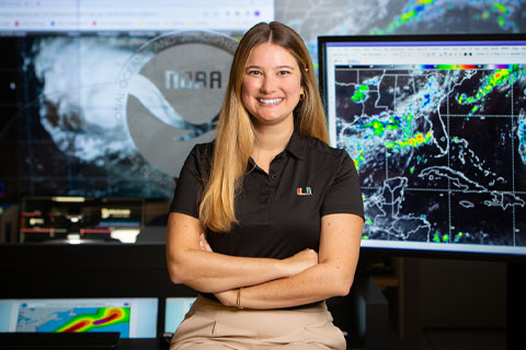   Samantha Camposano is a senior research associate at the University of Miami’s Cooperative Institute for Marine and Atmospheric Studies. Photo: Joshua Prezant/University of Miami