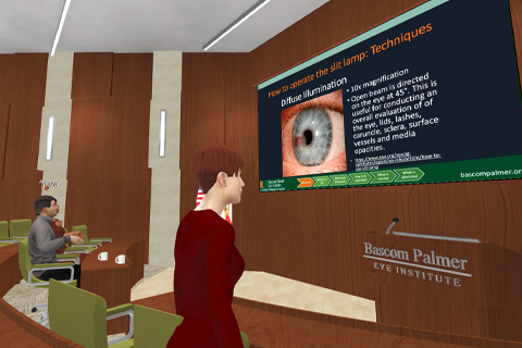 Miller School students identifying eye conditions in the metaverse 
