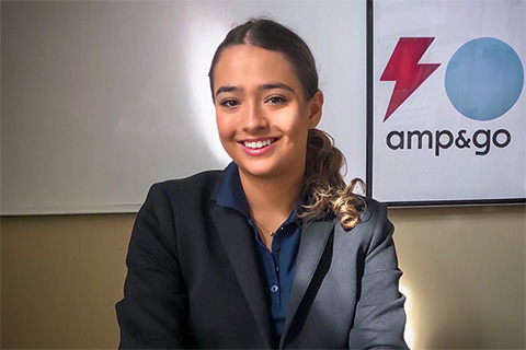 Samantha Habib spent the summer working at the New York startup, Amp&Go, which connects influencers with companies.  