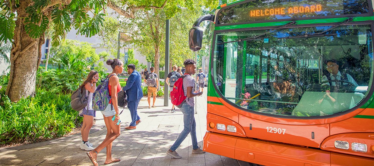 Use the Hurry 'Canes Shuttle as a quick and convenient way to get around campus.