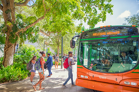 Use the Hurry 'Canes Shuttle as a quick and convenient way to get around campus.